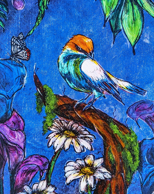 Midnight Bird Postcard Print