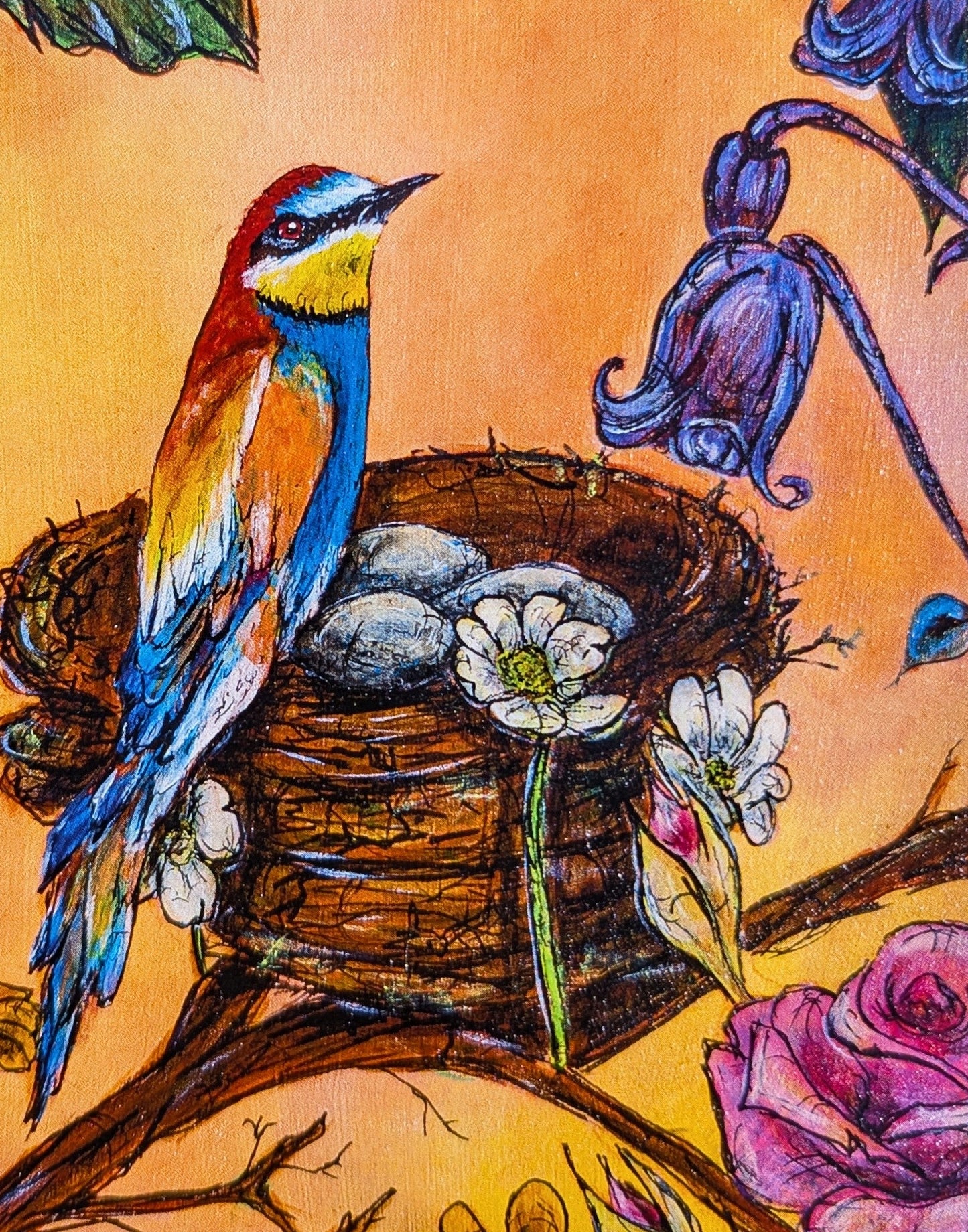 Sunset Bird Postcard Print