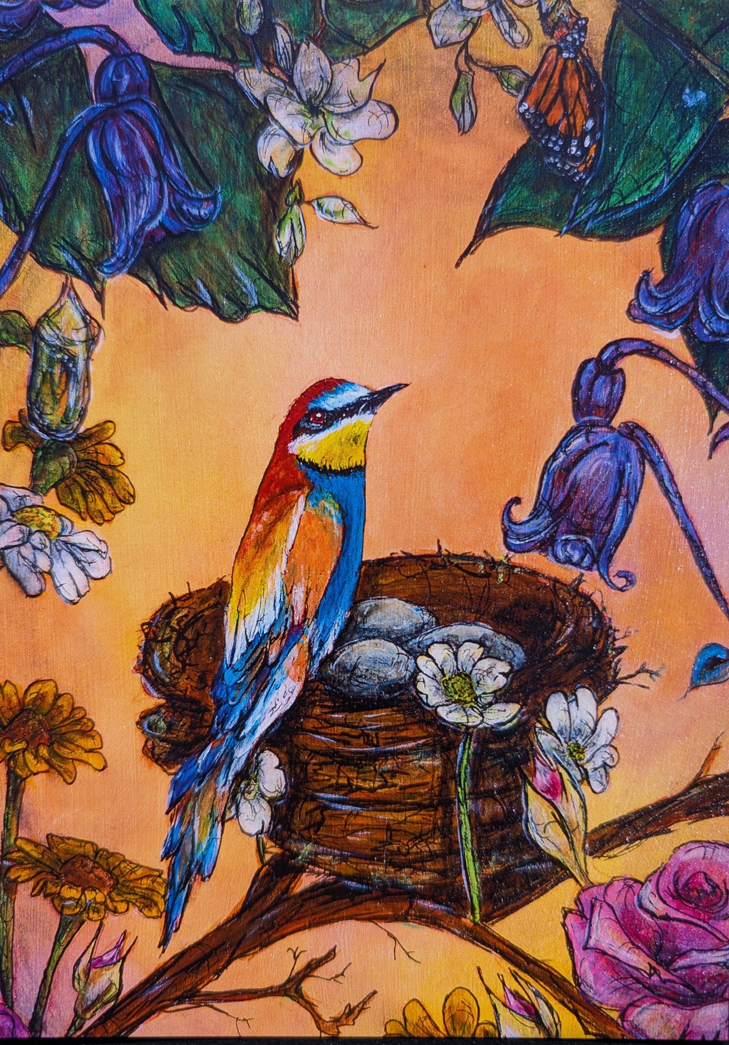 Sunset Bird Postcard Print