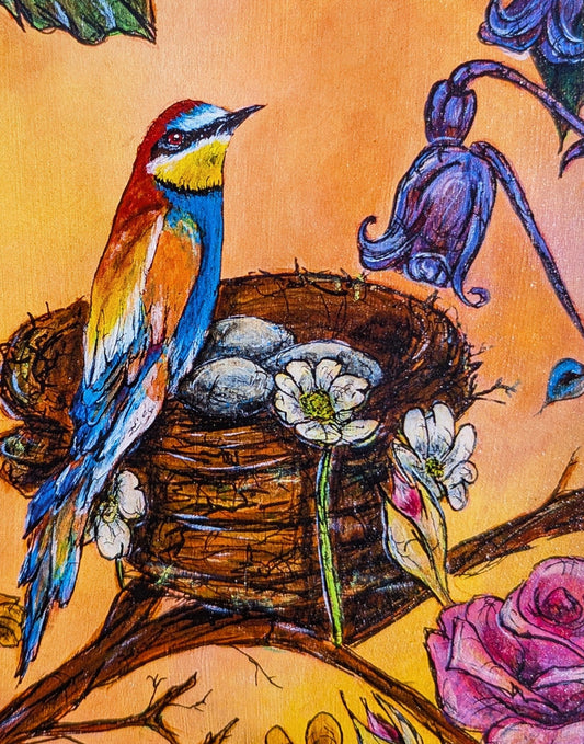 Sunset Bird Postcard Print